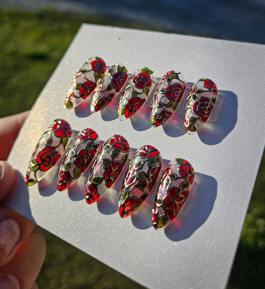 MTO - Stained Glass Roses (Ruby)